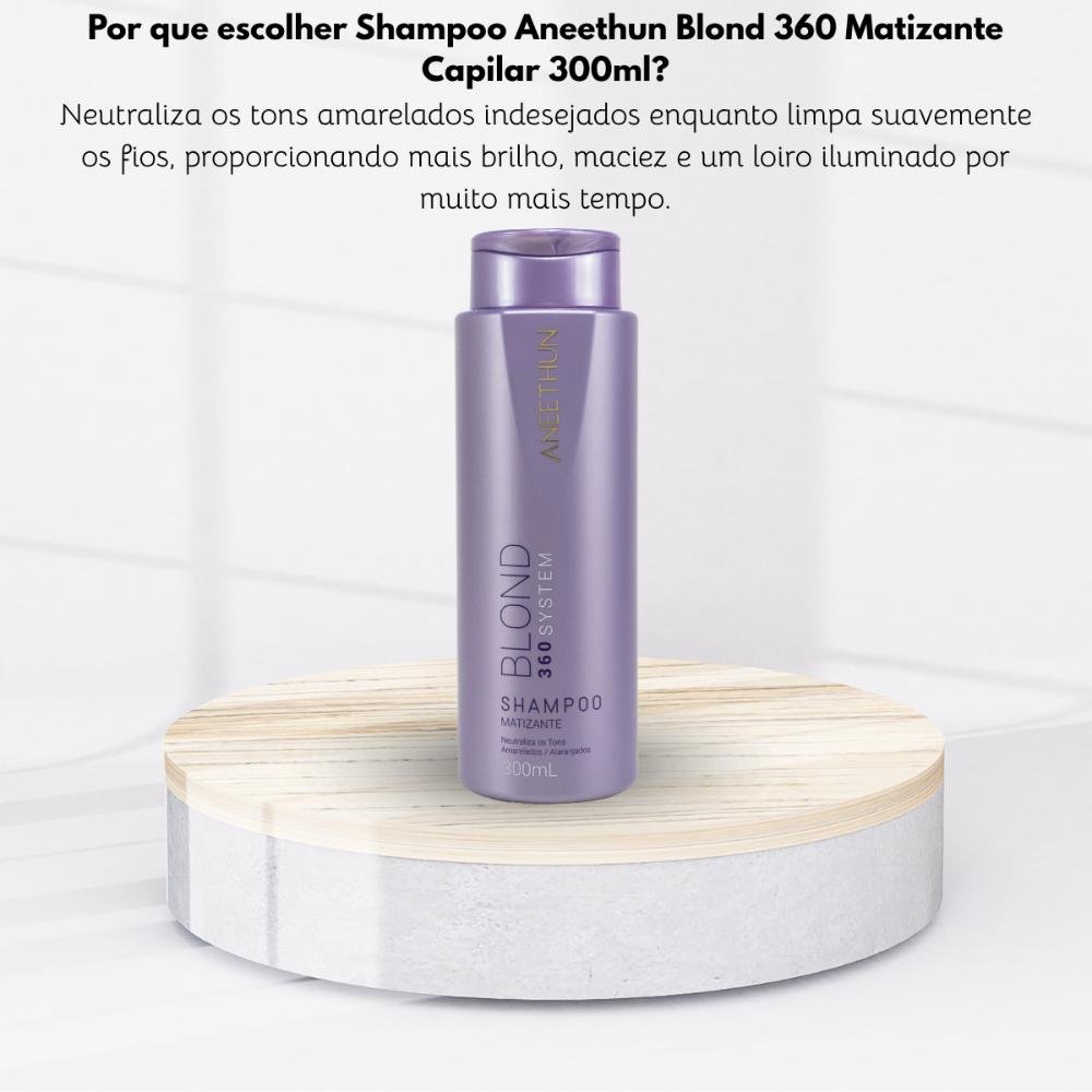 Shampoo Aneethun Blond 360 Matizante Capilar 300ml 300ml 5