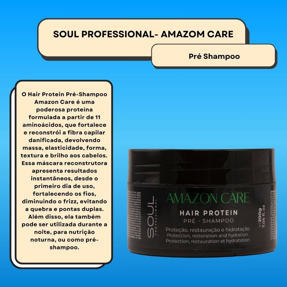 Máscara Soul Amazon Care Hair Protein Pré Shampoo 200 g 200g 2