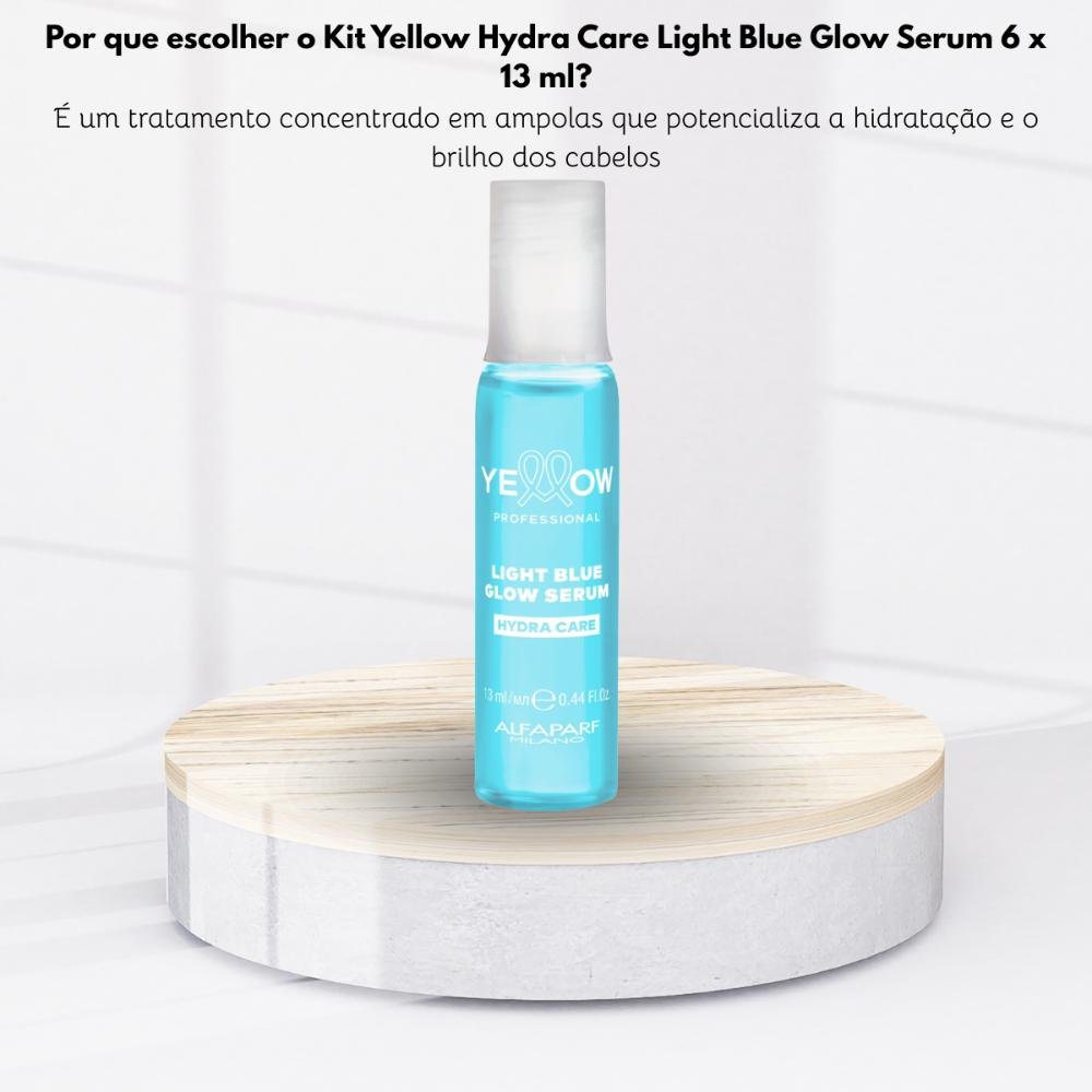 Kit Yellow Hydra Care Light Blue Glow Serum ampola 6 x 13 ml ÚNICO 5