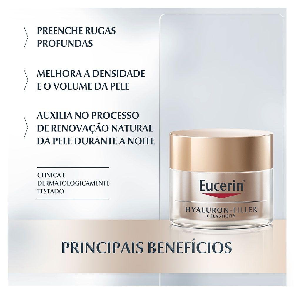Creme Anti-Rugas Eucerin - Hyaluron-Filler Elasticity Noite - 50g 50g 3