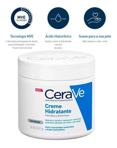 CeraVe Creme Hidratante - Pele Seca e Extra Seca - 454g 454g 3