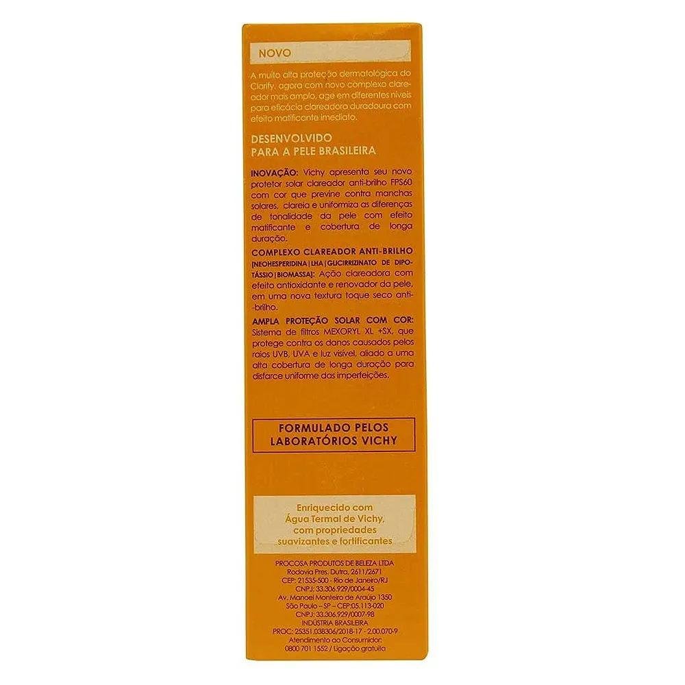 Idéal Soleil Clarify FPS 60 Vichy - Protetor Solar - Pele Clara - 40g 40g 3