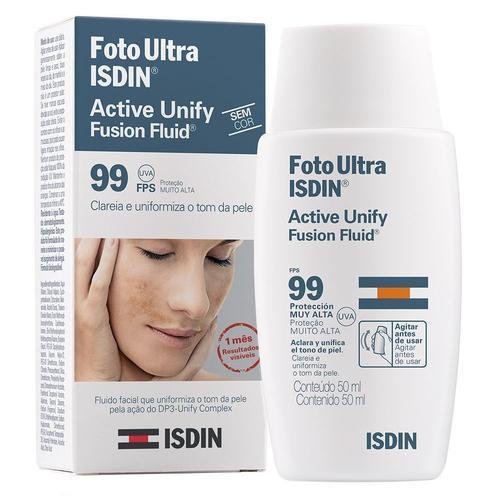 Protetor Solar Facial Foto Ultra Isdin Active Unify Sem Cor FPS 99 - 50ml 50ml 5