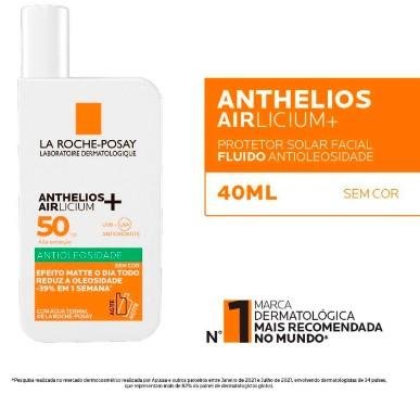 Protetor Solar Anthelios Airlicium FPS50 Antioleosidade 40ml 40ml 2