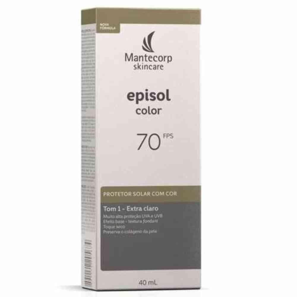 Protetor Solar Episol Color Tom 1 Extra Claro Fps 70 40ml Tom 1 Extra Claro 2