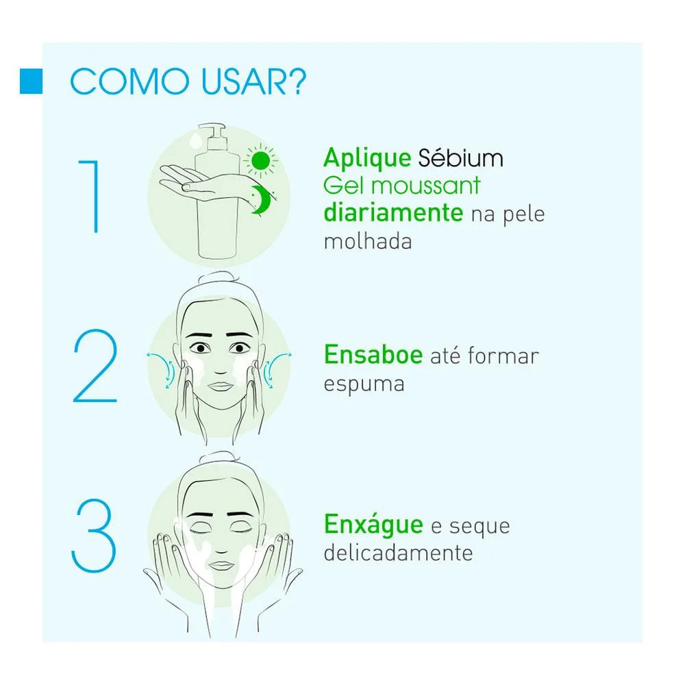 Sébium Gel Moussant Bioderma - Gel de Limpeza - 200ml 200ml 5