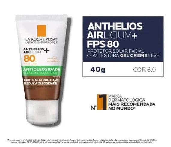 Protetor Solar Facial Anthelios Airlicium FPS80 - 6.0 6.0 3