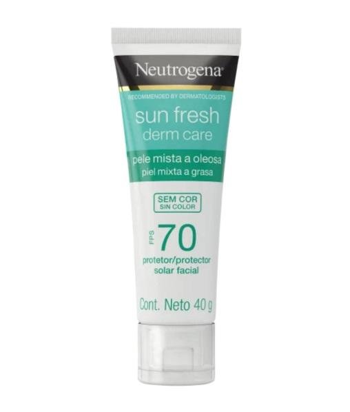 Protetor Solar Facial Neutrogena Sun Fresh Derm Care FPS70 Pele Mista a Oleosa 40g 40g 1