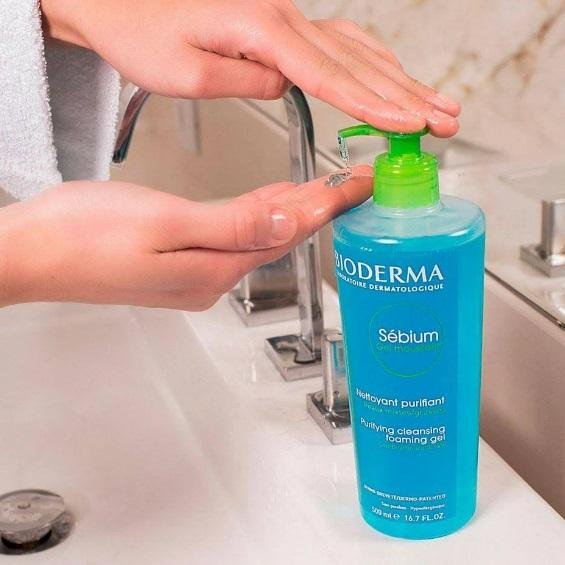 Sébium Gel Moussant Gel de Limpeza Bioderma 500ml 500ml 3