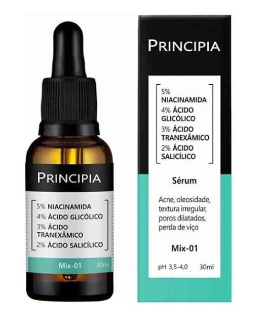 Sérum Mix 01 Niacinamida Ácido Glicólico Ácido Tranexâmico Ácido Salicílico Principia 30ml 30ml 1
