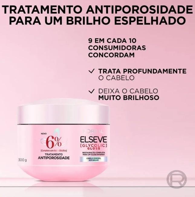Elseve Glycolic Gloss Creme de Tratamento 300g 300g 3