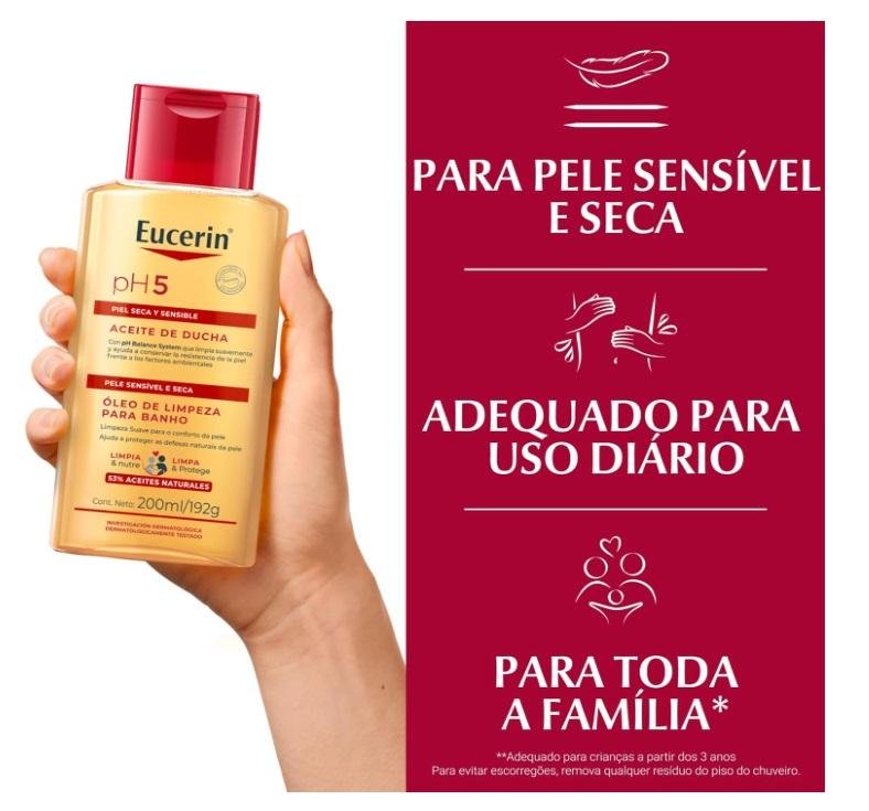 Eucerin PH5 Óleo de Banho 200ml 200ml 2