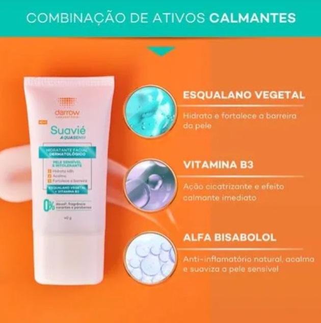 Darrow Suavié Aquasensi Hidratante Facial Dermatológico 40g 40g 5