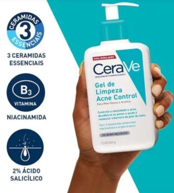 Cerave Gel de Limpeza Acne Control 340g 340g 2