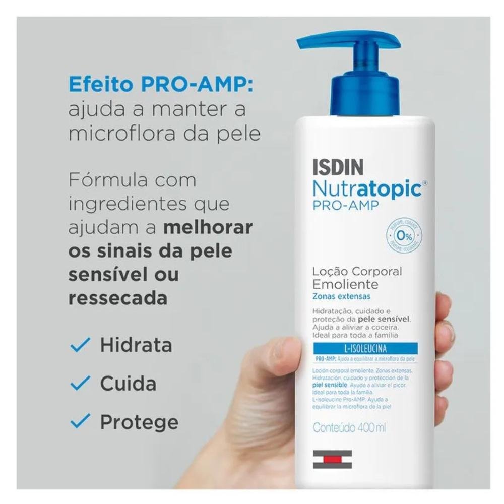 Loção Corporal Emoliente Isdin - Nutratopic Pro-AMP 400ml 400ml 4