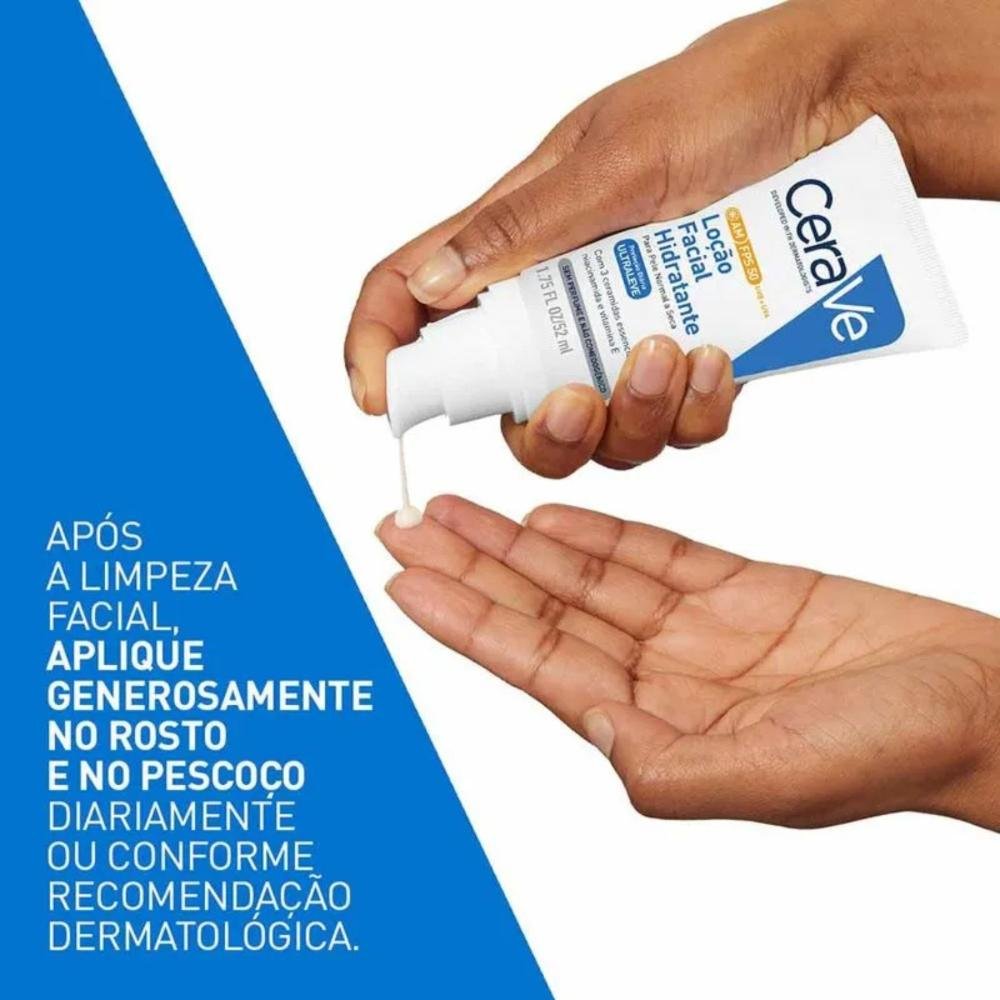 Loção Facial Hidratante CeraVe AM Ultraleve FPS50 52ml 52ml 2