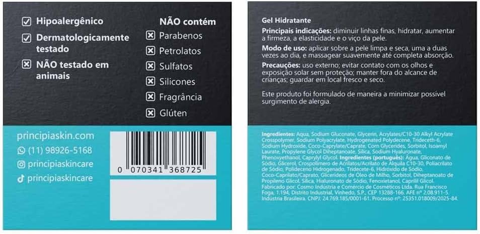 Gel Hidratante Facial GH-01 Principia - 50g 50g 4