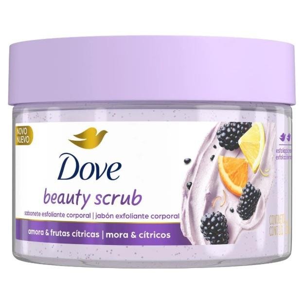 Dove Beauty Scrub Sabonete Esfoliante Amora e Frutas Cítricas 280g