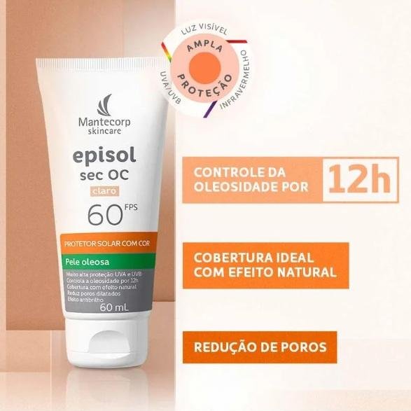 Episol Sec OC FPS60 Protetor Solar Claro 60ml 60ml 2