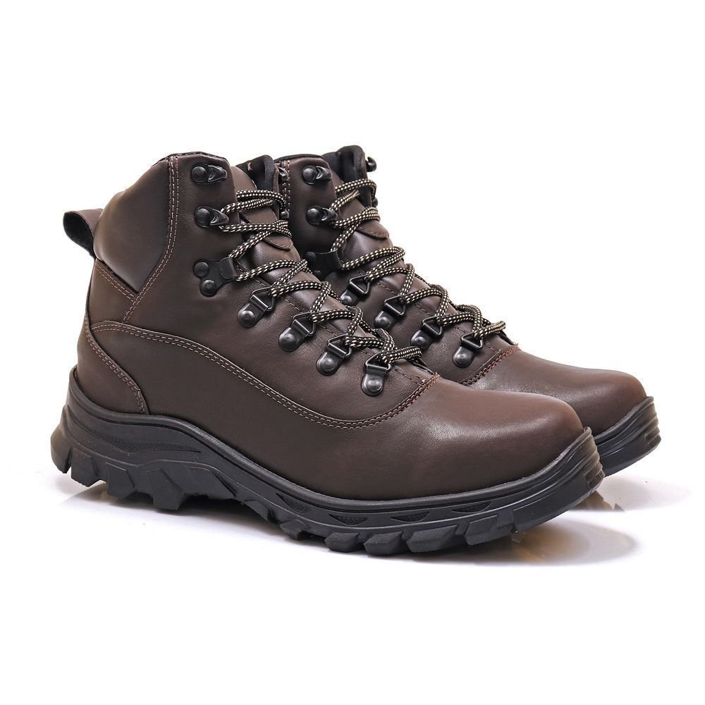 Kit 2 Bota Masculina Adventure Bredeni Coturno Trilha Confortável Estiloso Preto 6