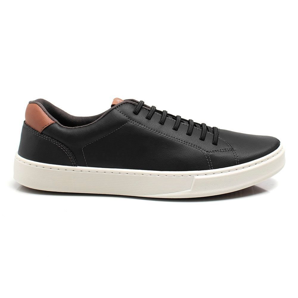 Sapatenis Casual Masculino Bredeni Tenis Conforto Macio Estilo Verão Preto 2