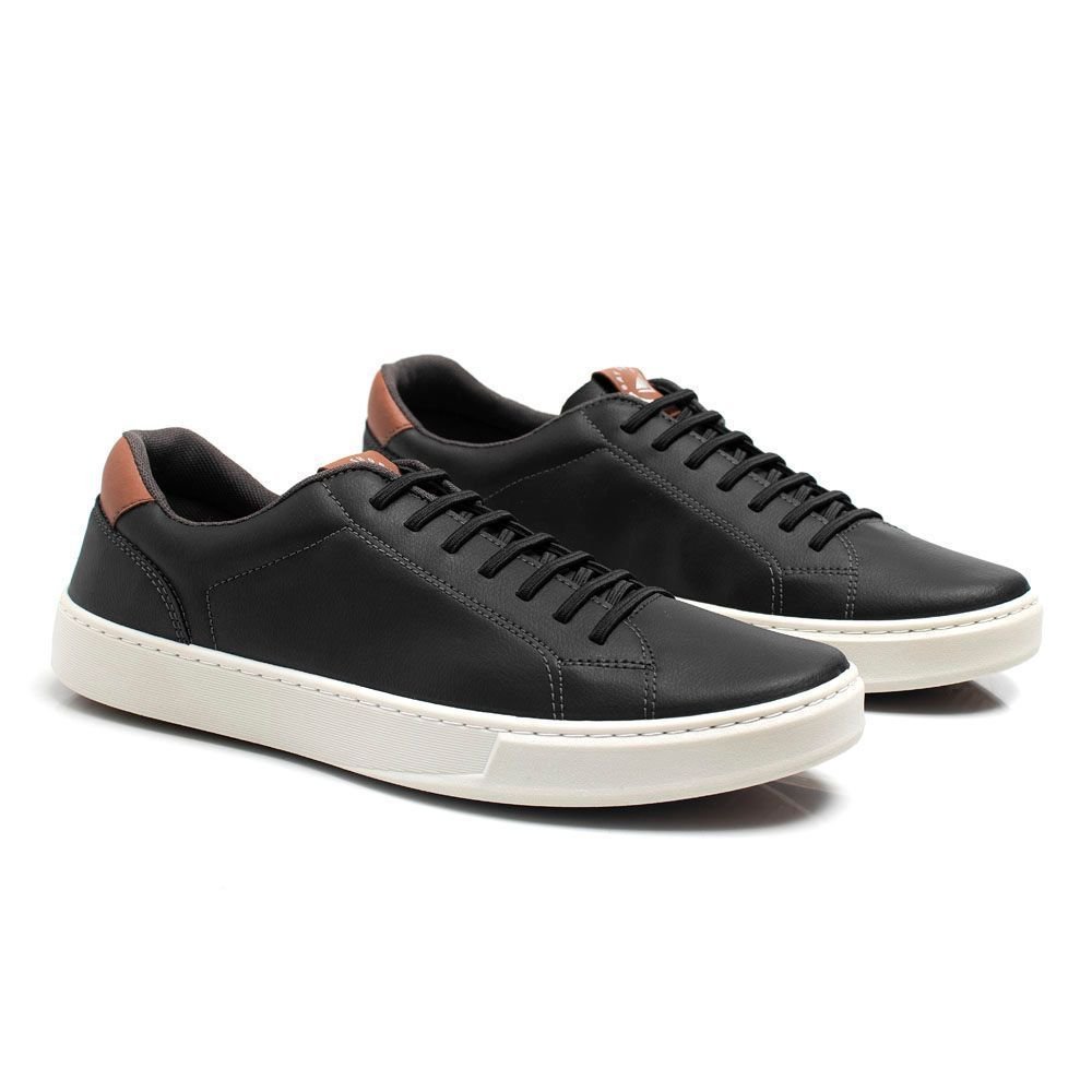 Sapatenis Casual Masculino Bredeni Tenis Conforto Macio Estilo Verão Preto 3