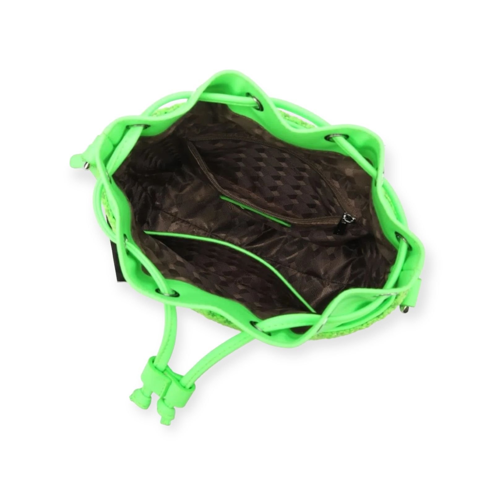 Bolsa Pequena Bucket Palha Santa Lolla Feminino Verde Verde 3