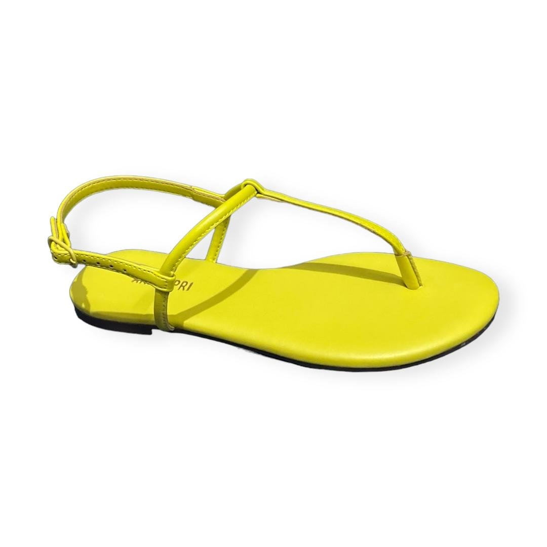 Sandália Rasteira Feminina Anacapri Slim Verde Amarelo 1