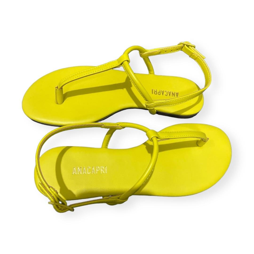 Sandália Rasteira Feminina Anacapri Slim Verde Amarelo 2