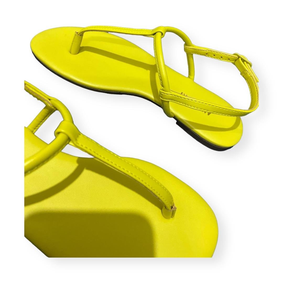 Sandália Rasteira Feminina Anacapri Slim Verde Amarelo 4