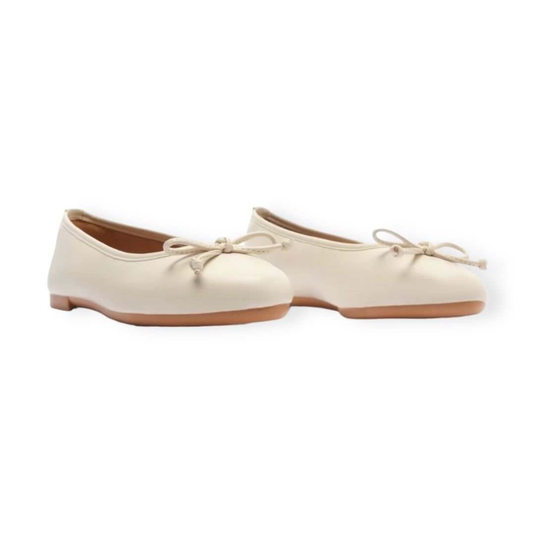 Sapatilha Feminina Anacapri Classic Laço Bico Redondo Creme Bege 2