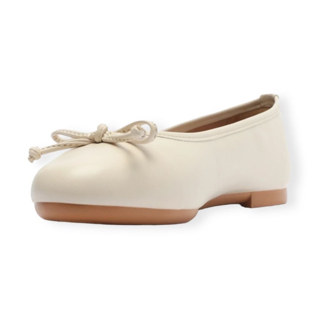 Sapatilha Feminina Anacapri Classic Laço Bico Redondo Creme Bege 3