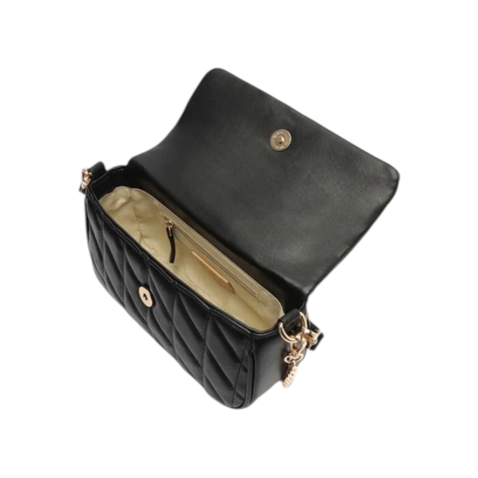 Bolsa Feminina Anacapri Metalasse Triangular Alça Dupla Pequena Preto Preto 5