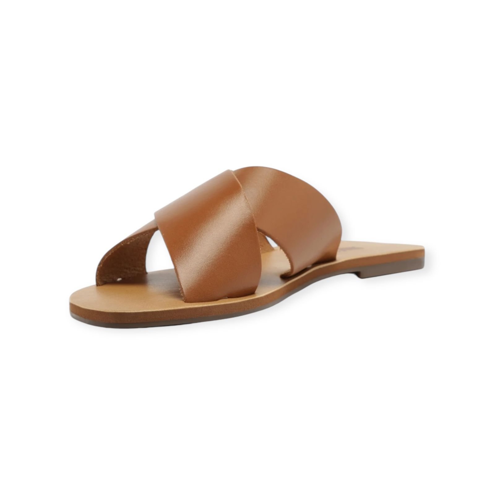 Sandalia Rasteira Feminina Anacapri Tiras Cruzadas Marrom Marrom 4