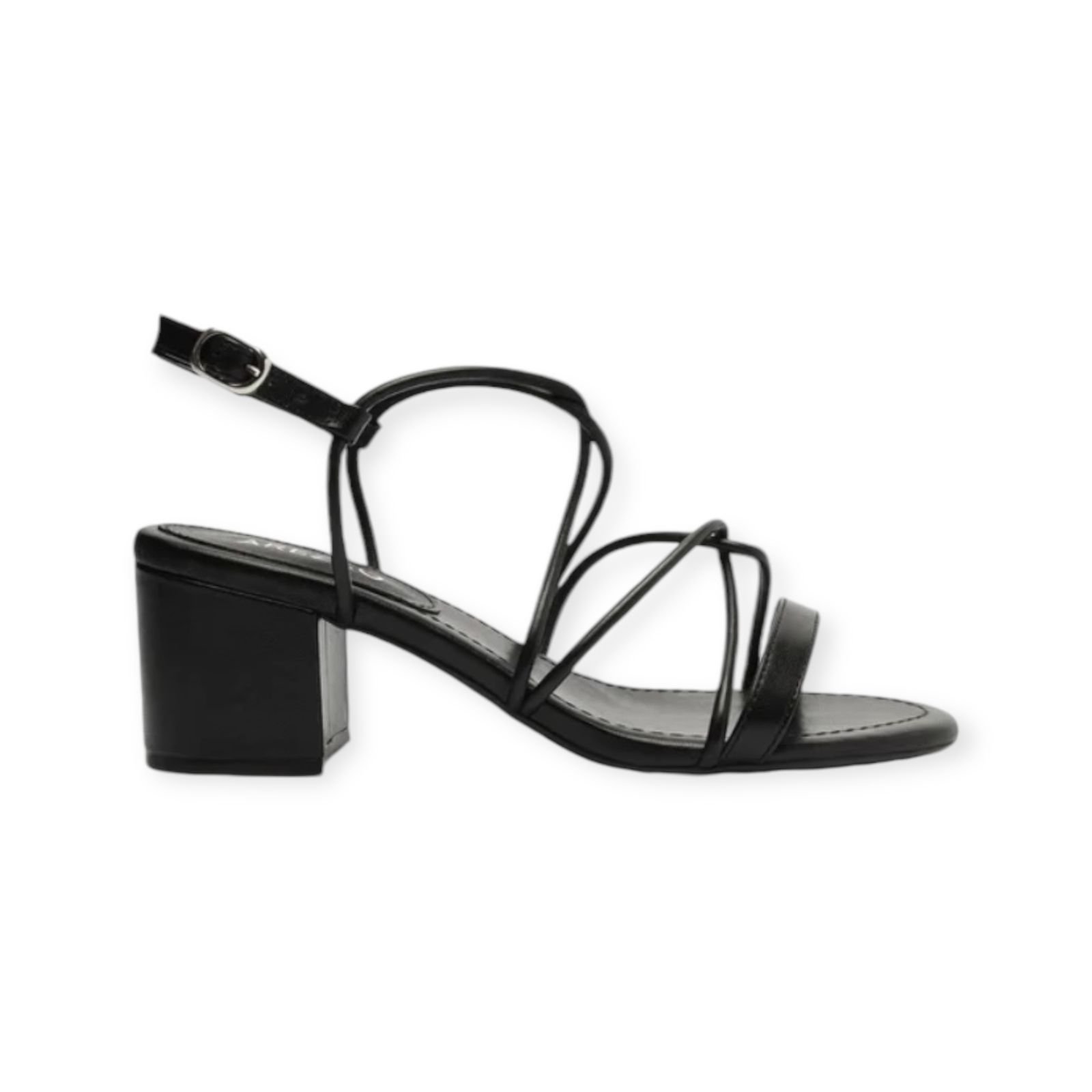 Sandalia Feminina Arezzo Tiras Cruzadas Salto Medio Bloco Preto