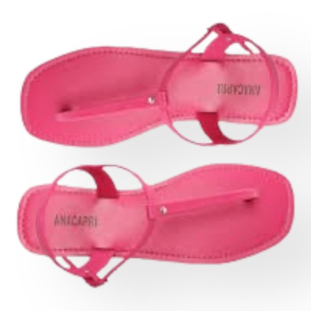 Sandália Rasteira AnaCapri Rosa Magenta  Rosa 2