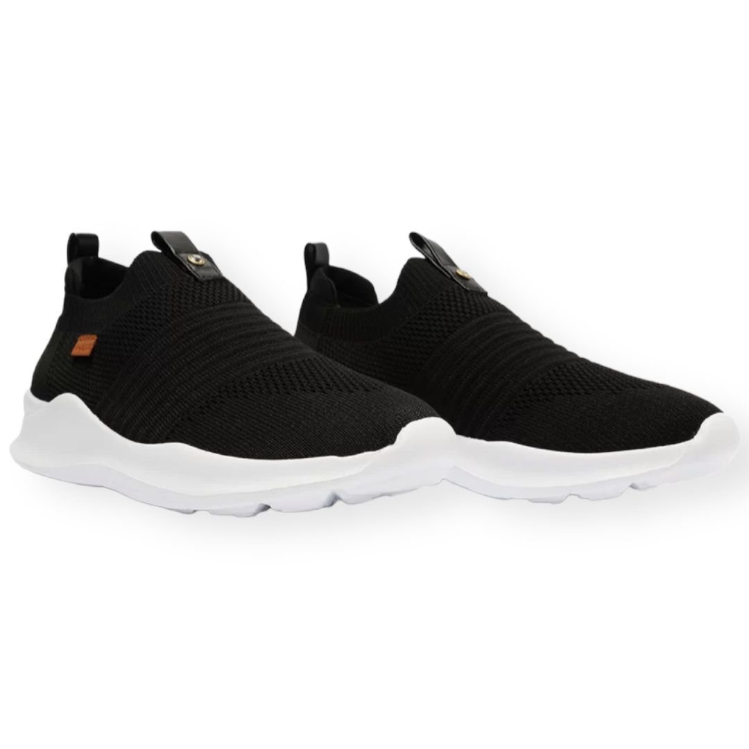 Tênis Slip On Knit Liso Anacapri Feminino Preto Preto 3