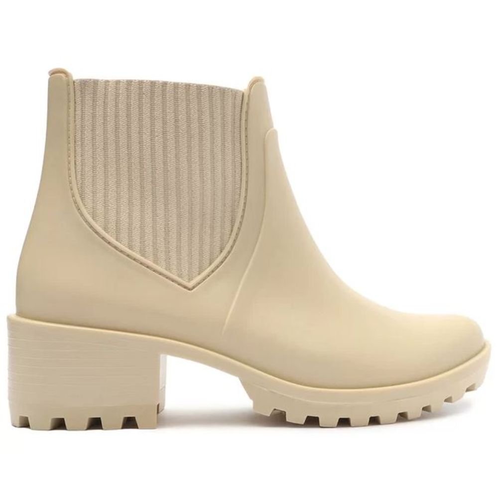 Bota Nude Chelsea Plástico Tratorada