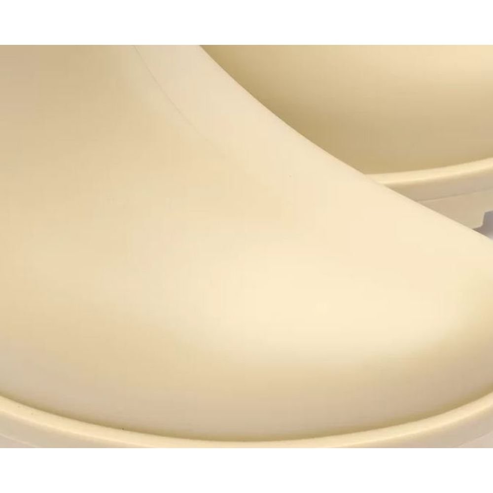 Bota Nude Chelsea Plástico Tratorada Bege 6