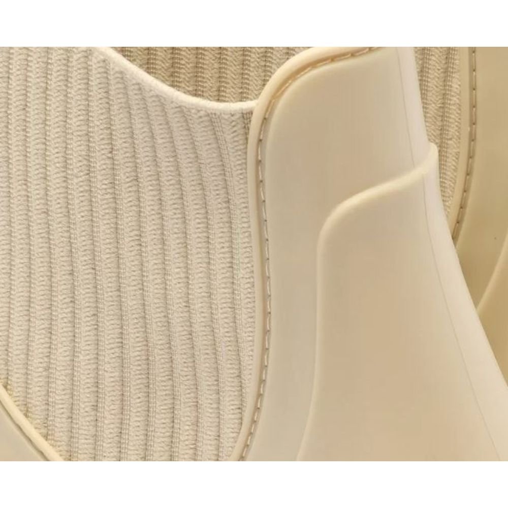 Bota Nude Chelsea Plástico Tratorada Bege 7