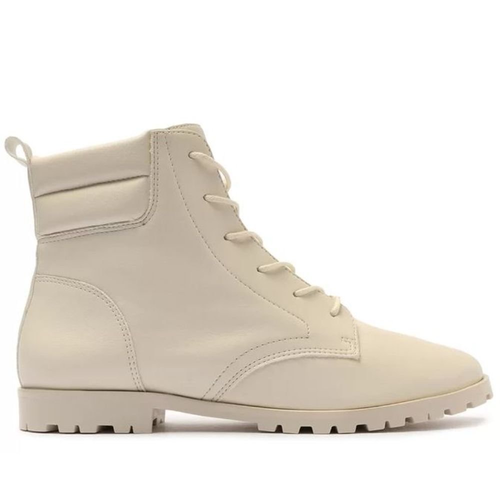 Bota Coturno Branco Atemporal