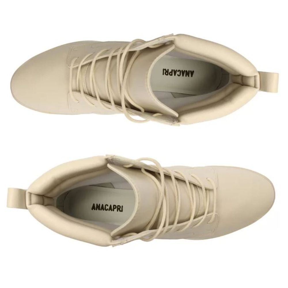 Bota Coturno Branco Atemporal Bege 3