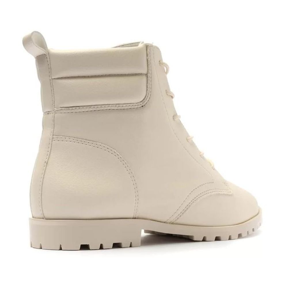 Bota Coturno Branco Atemporal Bege 4