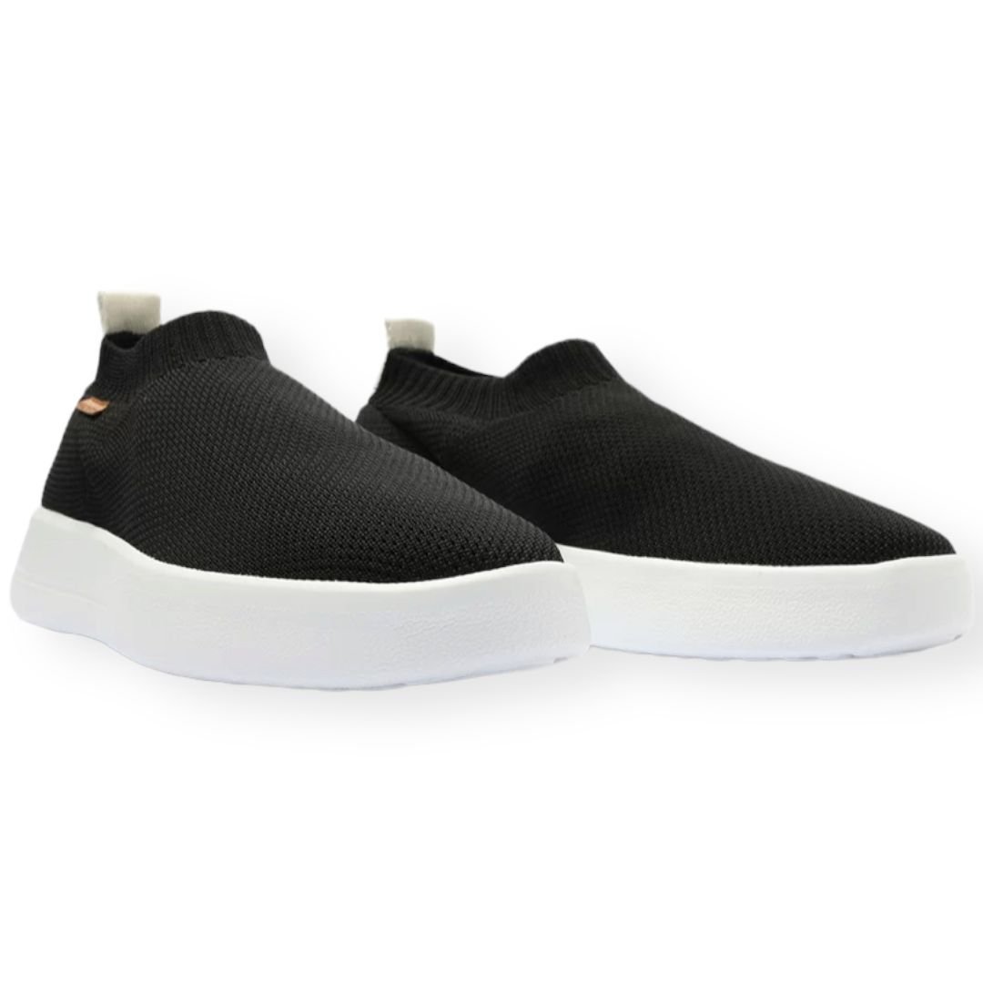 Tênis Slip On Knit Flatform Logo Anacapri Feminino Preto Preto 3