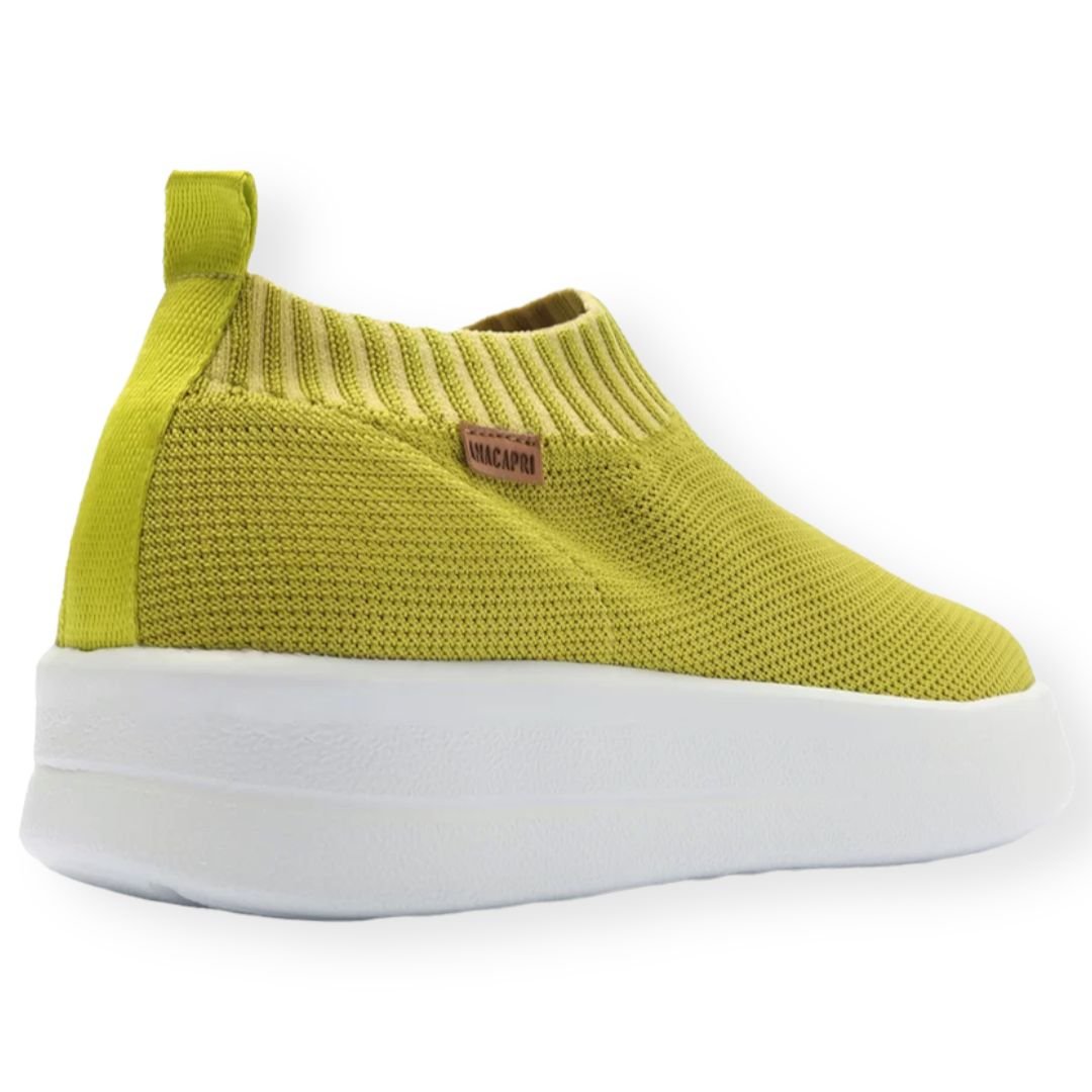 Tênis Slip On Knit Logo Flatform Anacapri Feminino Verde Verde 2