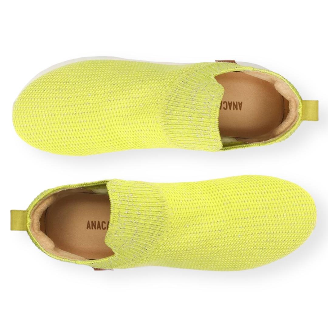 Tênis Slip On Malha Brilhoso Anacapri Feminino Verde Verde 3