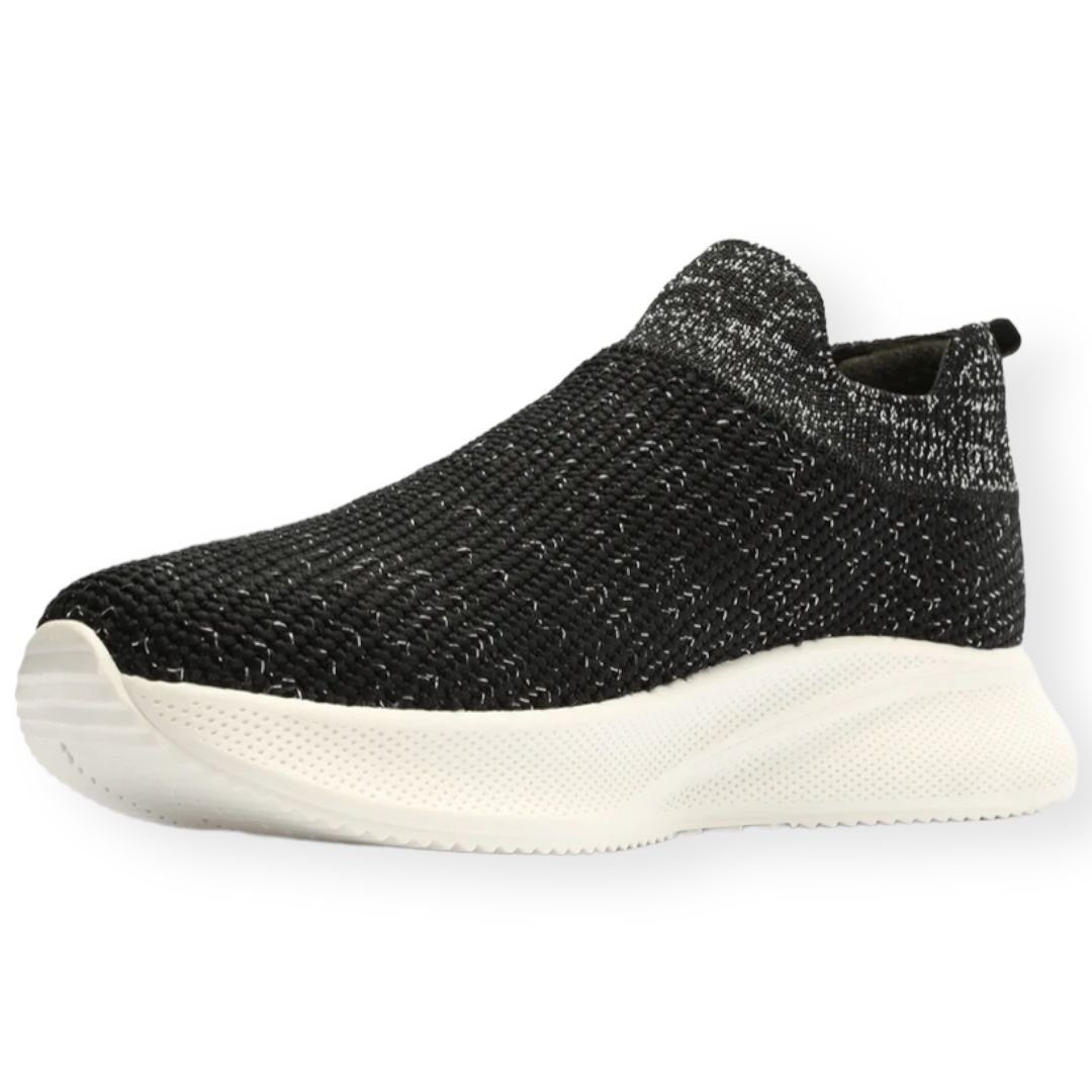 Tênis Slip On Malha Brilhosa Anacapri Feminino Preto Preto 4