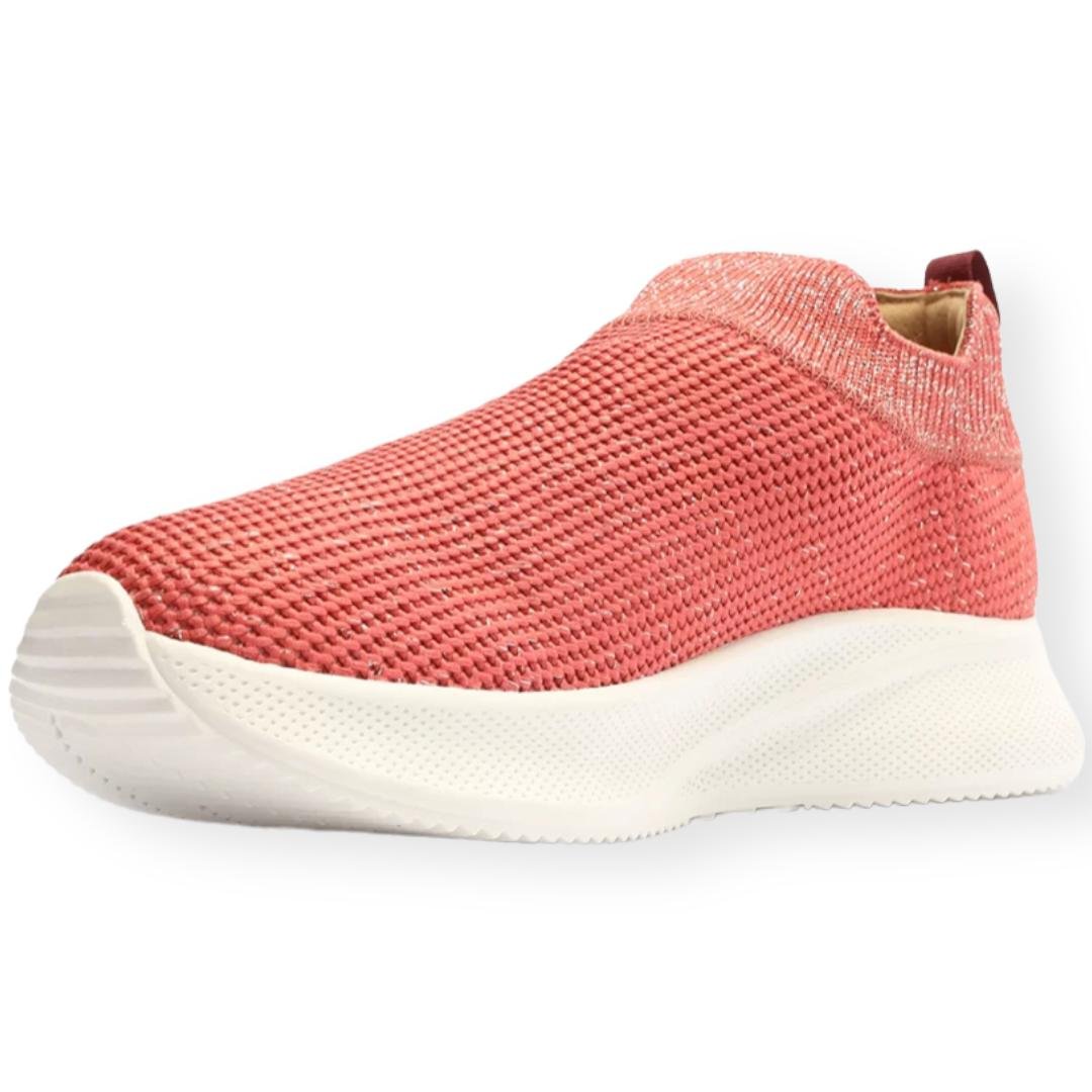 Tênis Slip On Malha Brilhosa Anacapri Feminino Rosa Rosa 3