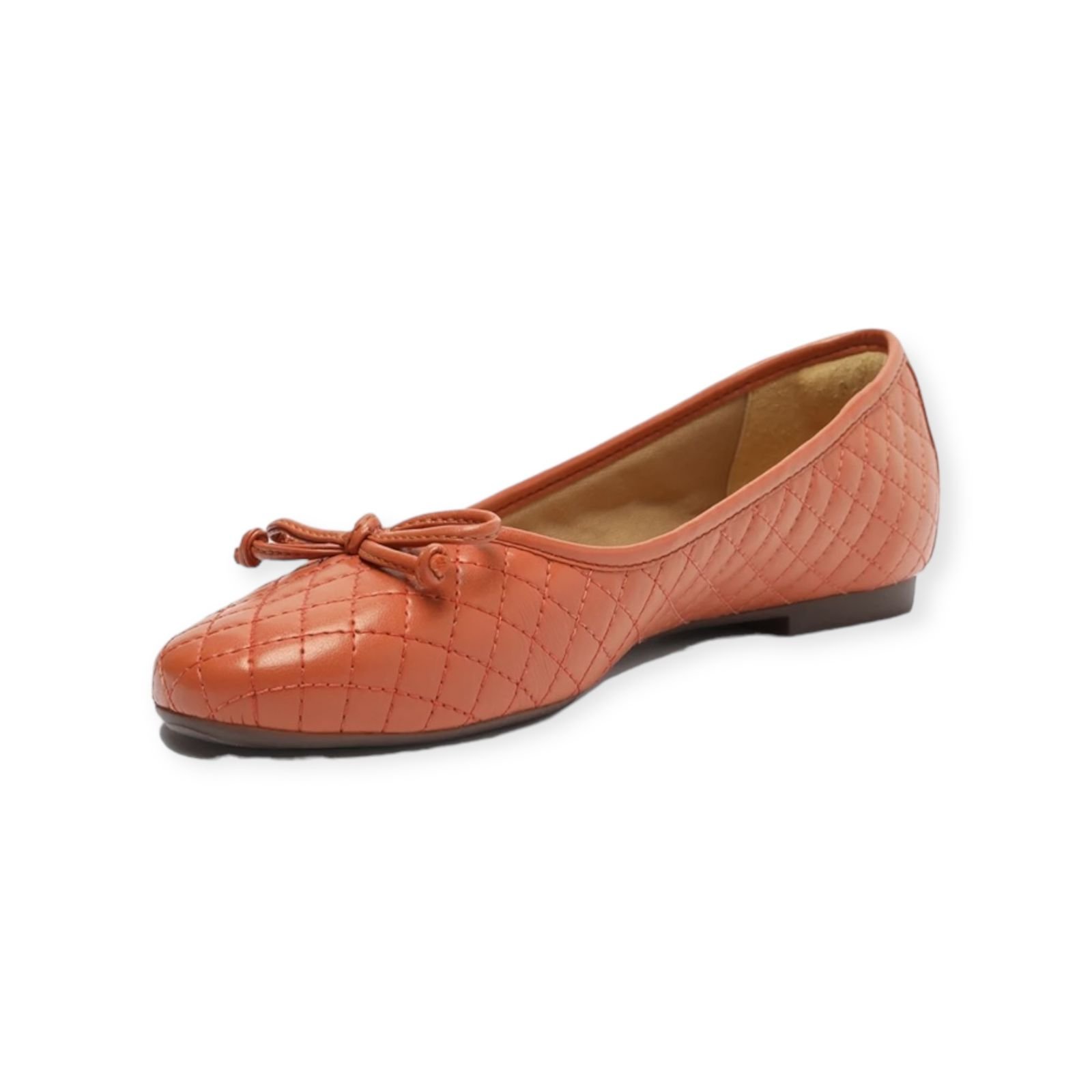 Sapatilha Feminina Anacapri Metalasse Fosca Bico Redondo Laranja Terracota 3