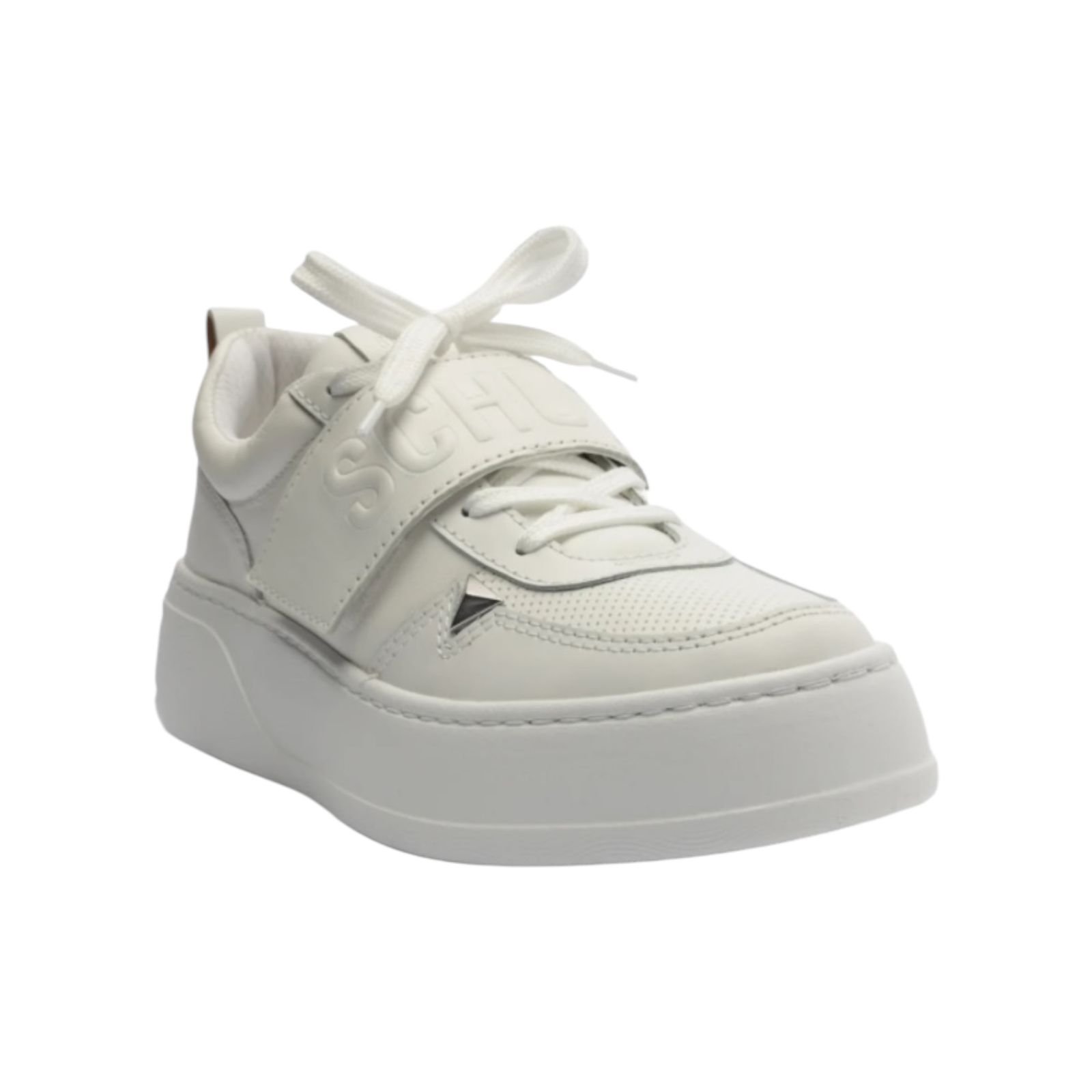 Tenis Feminino Schutz Rio Couro Branco Branco 2